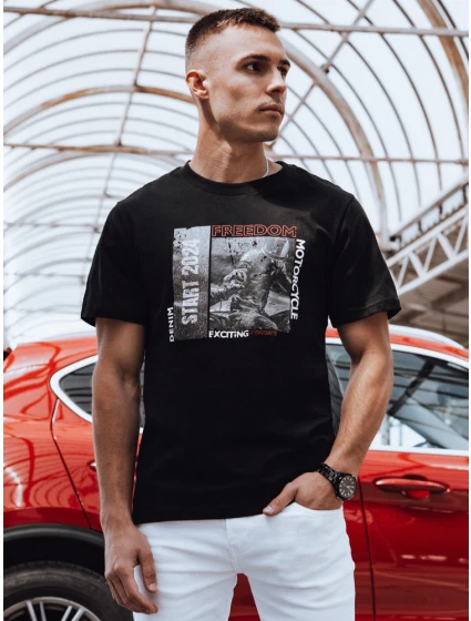 Pánské tričko s potiskem černé Dstreet model 21974971 - FashionStreet