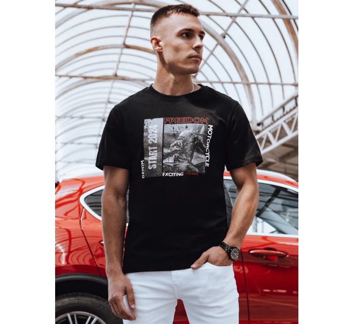 Pánské tričko s potiskem černé Dstreet model 21974971 - FashionStreet
