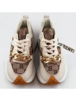 Béžové sportovní boty s řetízkem model 17221069