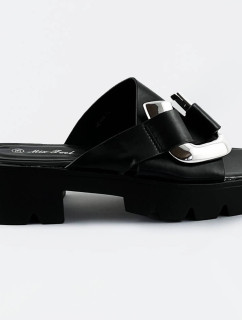 Černé dámské pantofle s podrážkou model 17349561 - Mix Feel