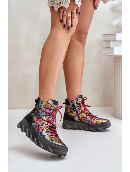 Kožené Dámské Zateplené Boty model 21677245 - Maciejka