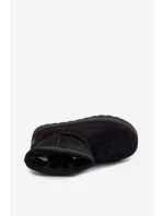 Śniegowce Dziecięce Ocieplane Futerkiem Big Star SS374018 Czarne