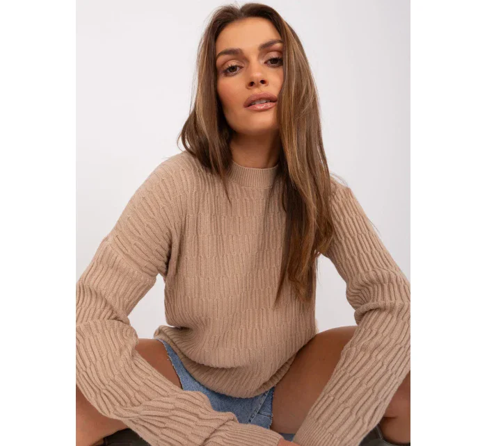 Sweter AT SW model 18884774 beżowy - FPrice Sweter AT SW model 18884774 beżowy - FPrice