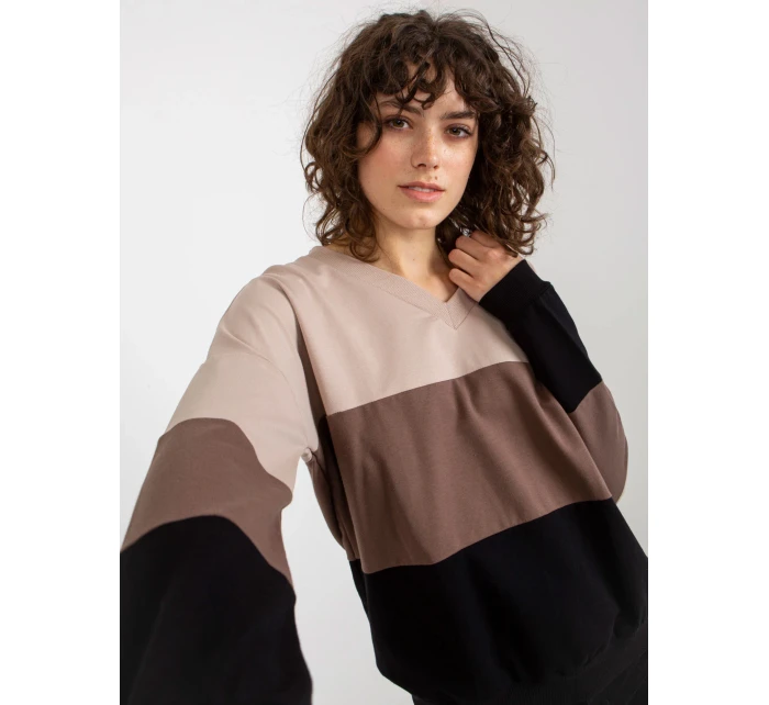 Mikina RV BL 8328.34X čierna a béžová Mikina RV BL 8328.34X čierna a béžová