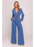 M861 Crop top so zaväzovaním vpredu - džínsy