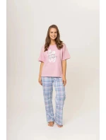 Dámske pyžamo 160/020 ružová s károm - Karol