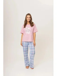 Dámske pyžamo 160/020 ružová s károm - Karol