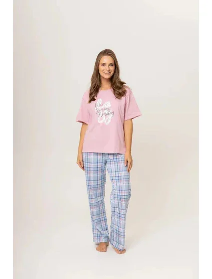 Dámske pyžamo 160/020 ružová s károm - Karol