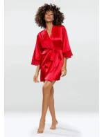 Dámsky saténový župan Belinda červený - Dkaren Dámsky saténový župan Belinda červený - Dkaren