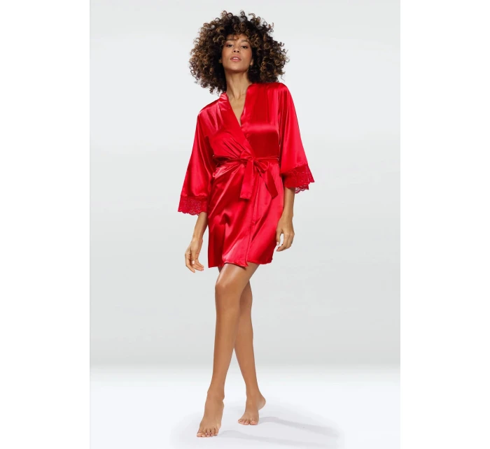 Dámsky saténový župan Belinda červený - Dkaren Dámsky saténový župan Belinda červený - Dkaren