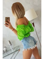 Svetlo zelená pruhovaná blúzka Svetlo zelená pruhovaná blúzka