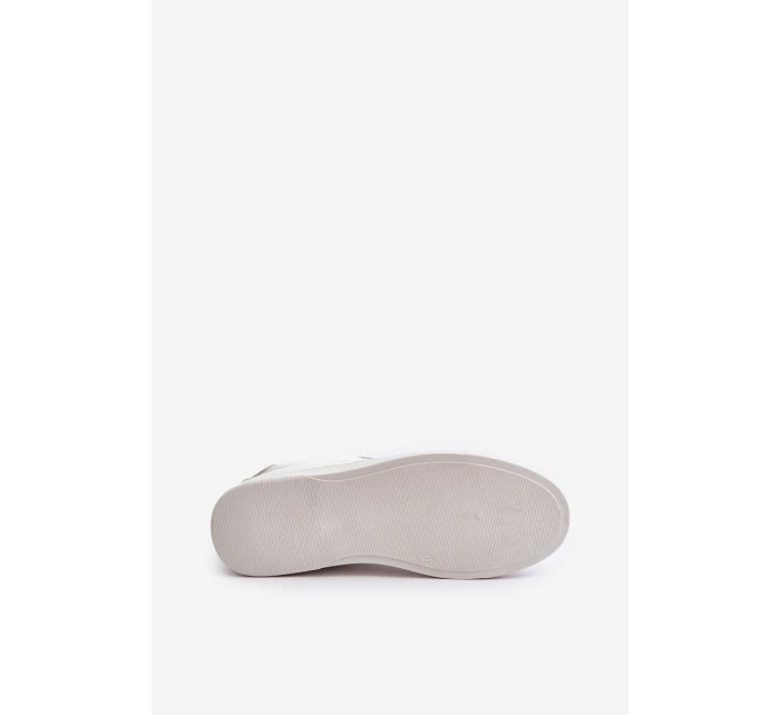 Trampki Męskie Z Eko Skóry Big Star OO174020 Hi-Poly System Białe Trampki Męskie Z Eko Skóry Big Star OO174020 Hi-Poly System Białe