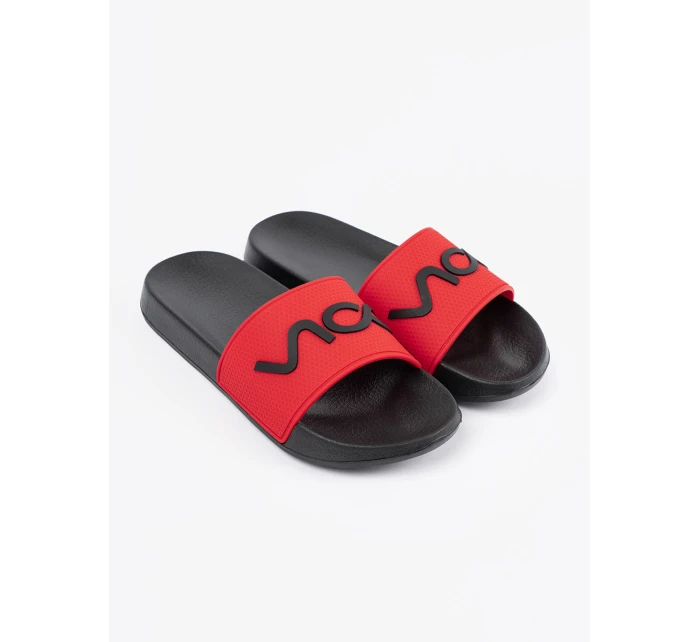 Pohodlné dámske ponožky na plochom podpätku Czarno-czerwony