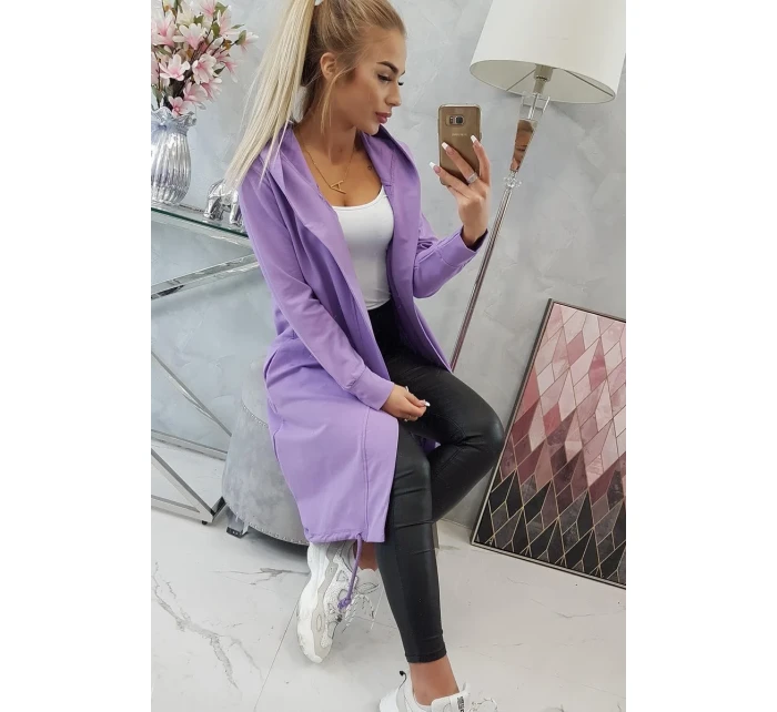 Fialová bunda s potiskem