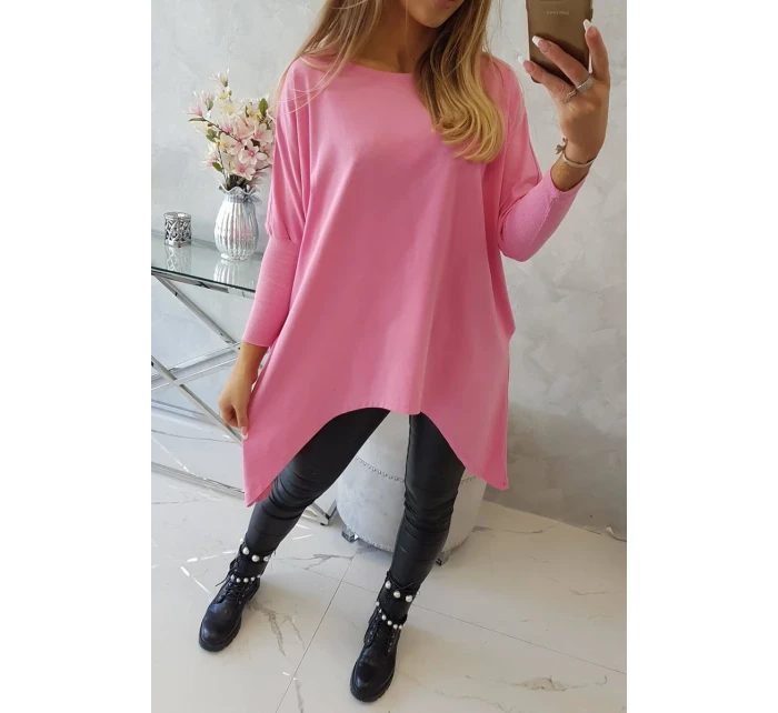 Oversize blúzka vo svetlo ružovej farbe