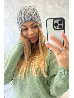 Veselá fleecová čiapka K225 sivá+grafitová