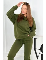 Izolovaná bavlnená súprava, mikina + nohavicami Brooklyn khaki Izolovaná bavlnená súprava, mikina + nohavicami Brooklyn khaki