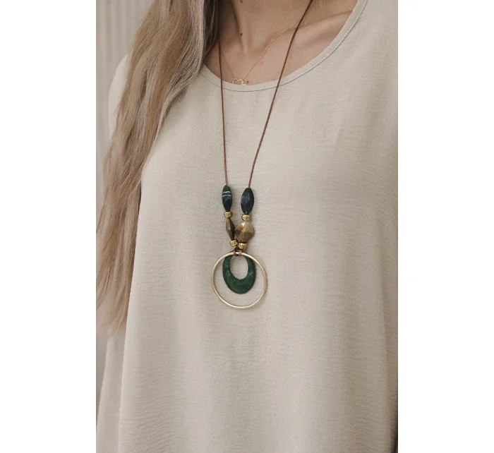 Blúzka nadrozmernej veľkosti s príveskom tmavo béžová Blúzka nadrozmernej veľkosti s príveskom tmavo béžová