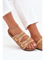 dámské pantofle se zlatými sponami Camel model 21705527 - Boto dámské pantofle se zlatými sponami Camel model 21705527 - Boto