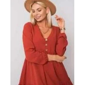 Šaty D50010F30264A tmavo oranžová Šaty D50010F30264A tmavo oranžová