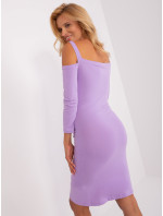 Svetlo fialové základné šaty s ramienkami