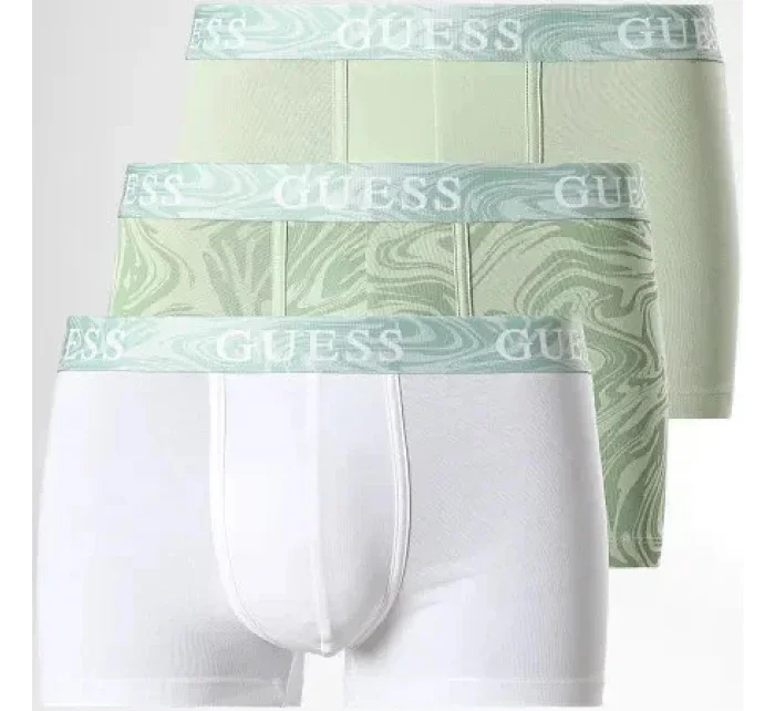 Pánske boxerky U3BG05K6YW0 P8AD zelenobiele - Guess