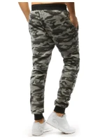 Pánske svetlosivé teplákové nohavice moro UX3509