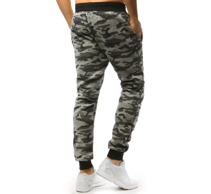 Pánske svetlosivé teplákové nohavice moro UX3509