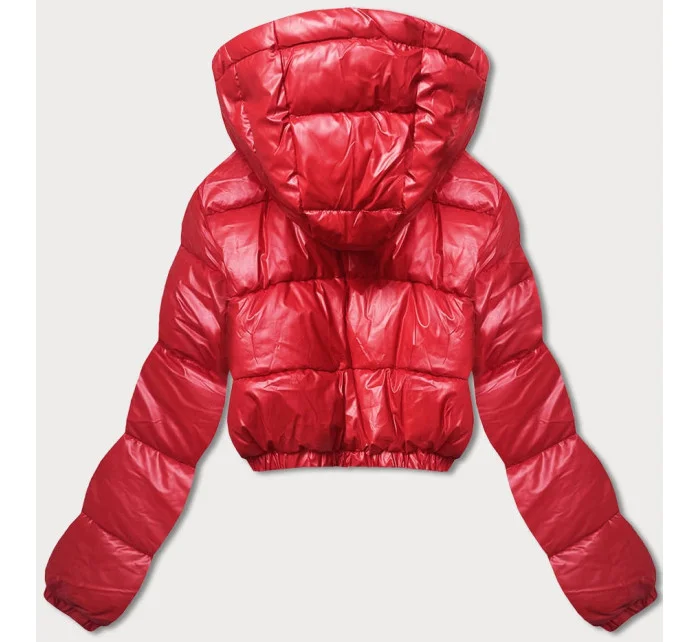 KRÓTKA KURTKA PUCHOWA CROP CZERWONA model 21243930 - HONEY WINTER