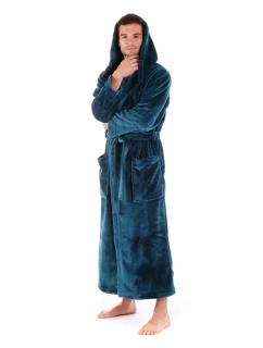 Pánsky župan Siena 3156 Oversized Hooded Petrol - Vestis