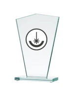 Trofeum szklane grawerowane