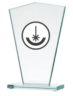 Trofeum szklane grawerowane