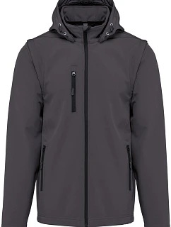 Kariban K 422 Unisex 3-vrstvová softshellová bunda s kapucňou 20.K422 titanium