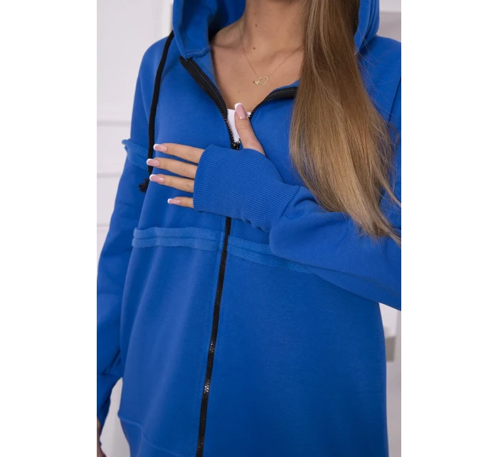 Hrejivá súprava s dlhou mikinou nevädzovo modrá