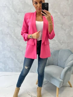 Sako s klopami elegantní růžové