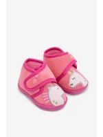 Detské papuče na suchý zips - fuchsiová Jeselle Detské papuče na suchý zips - fuchsiová Jeselle