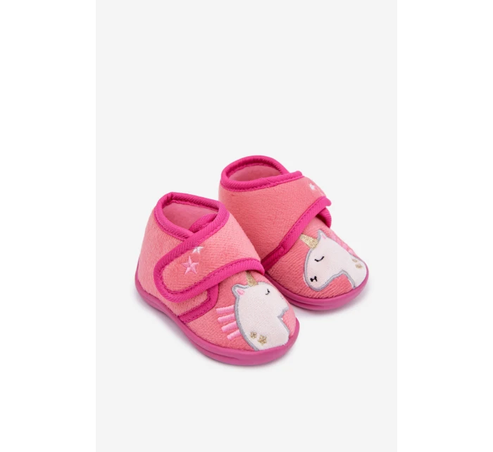 Detské papuče na suchý zips - fuchsiová Jeselle Detské papuče na suchý zips - fuchsiová Jeselle