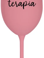 MOJA TERAPIA - ružový pohár na víno 350 ml