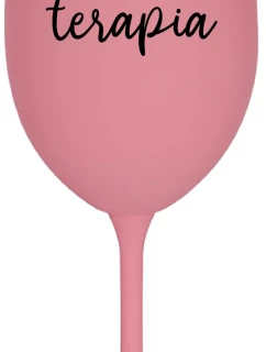 MOJA TERAPIA - ružový pohár na víno 350 ml