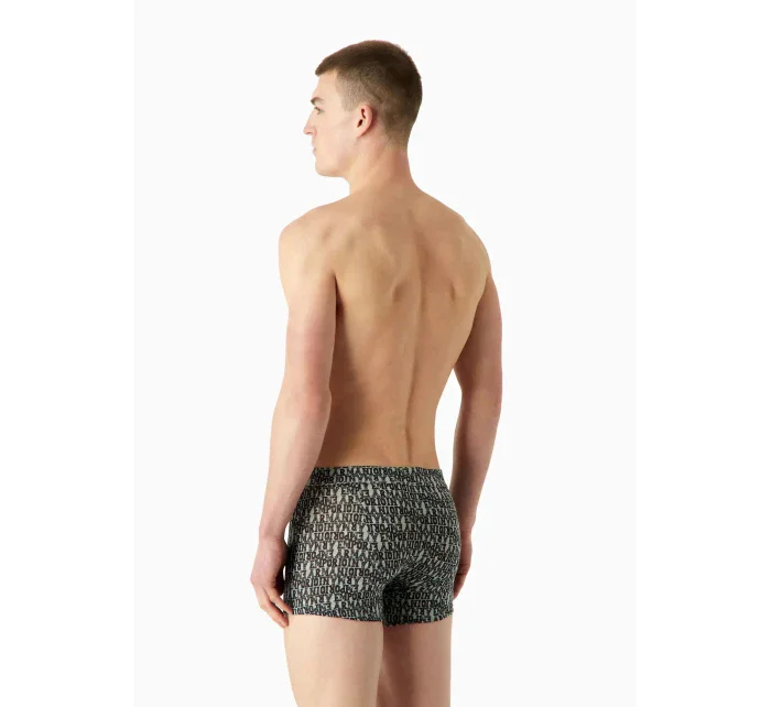 Pánske boxerky 112074 3F508 03348 šedé so vzorom - Emporio Armani