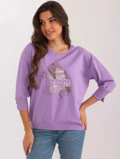 Dámska blúzka RV BZ 9573.68 Svetlo fialová so zlatou - FPrice