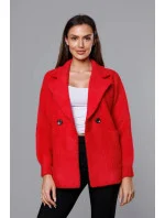 Krátký červený přehoz přes oblečení typu alpaka model 18059121 - MADE IN ITALY