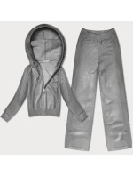 Šedý pletený dvojdielny set - mikina a nohavice (26C8803-2) Šedý pletený dvojdielny set - mikina a nohavice (26C8803-2)