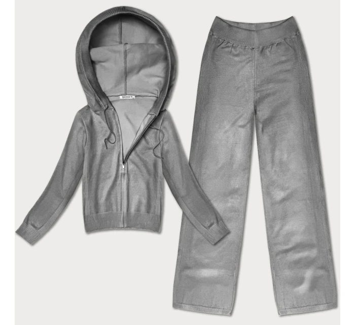 Šedý pletený dvojdielny set - mikina a nohavice (26C8803-2) Šedý pletený dvojdielny set - mikina a nohavice (26C8803-2)