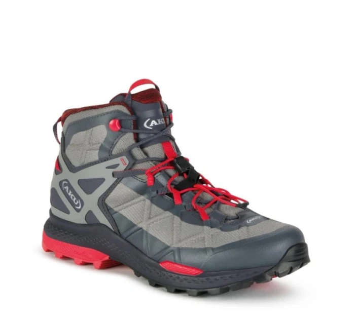 Aku pánska turistická členková obuv Rocket Gore-tex sivá červená