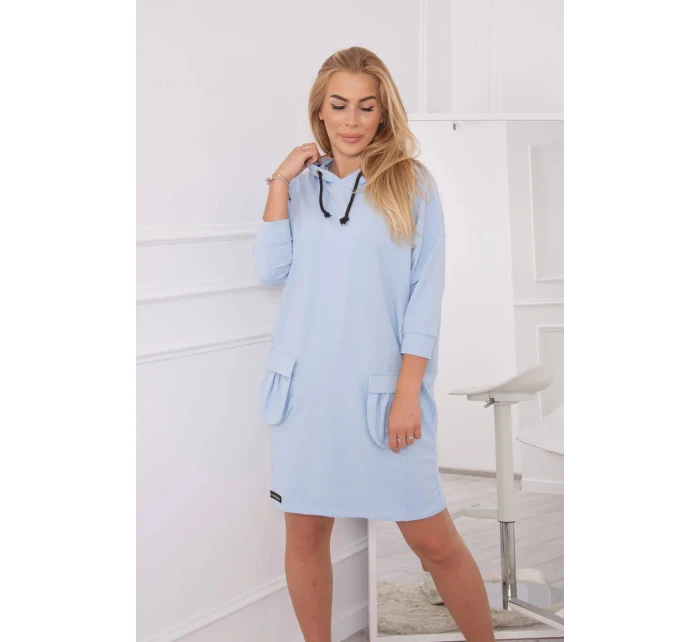 Šaty s kapucňou modré Šaty s kapucňou modré
