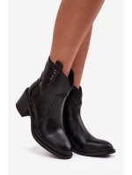 Ocieplane Botki Damskie Na Obcasie Czarne Brilynn Ocieplane Botki Damskie Na Obcasie Czarne Brilynn