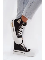 Dámské tenisky na platformě Černé Meloria