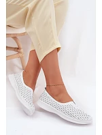 Kožené Dámské Polobotky Bílé model 22094966 - EVENTO Kožené Dámské Polobotky Bílé model 22094966 - EVENTO