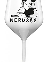 NERUŠŠŠ - bílá nerozbitná sklenice na víno 470 ml